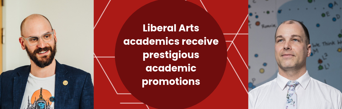 Professorship News Banner with images of both academics