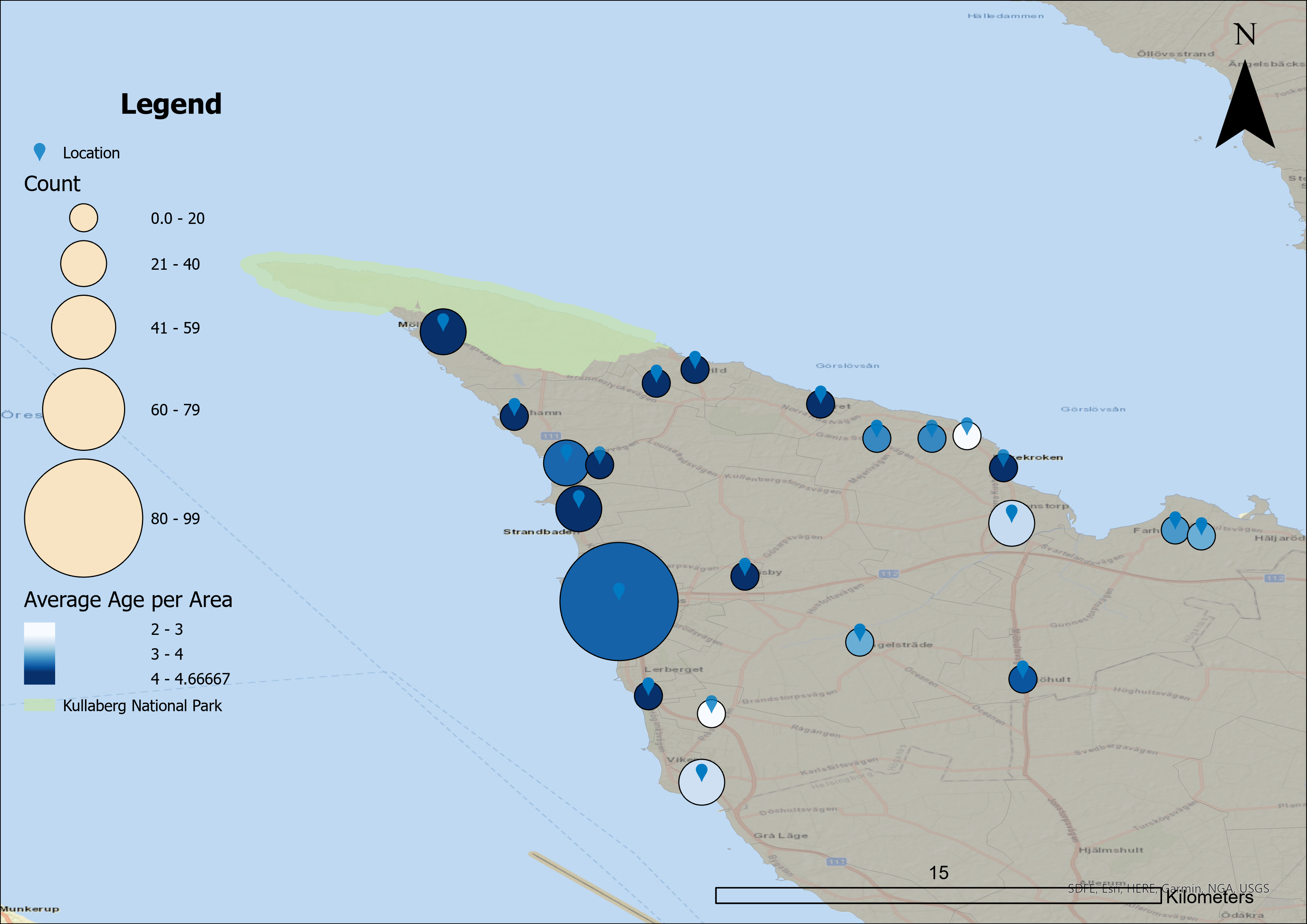 Social outcomes map in Kullaberg Nature Reserve, Sweden