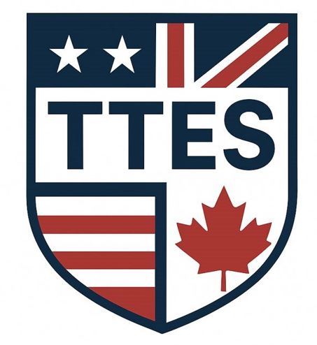 Transatlantic Teaching Exchange Series Logo, featuring the UK, US, and Canadian flags.