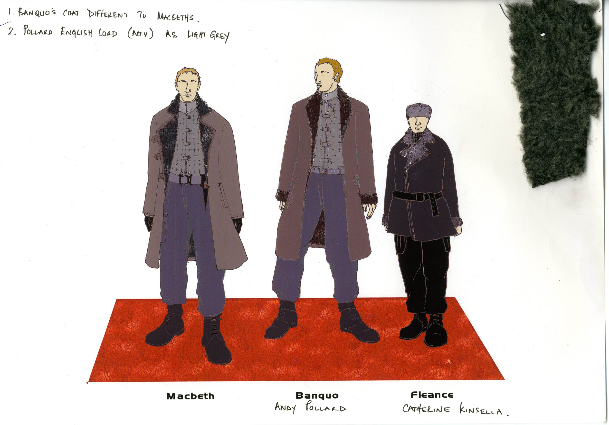 Nick Ormerods costume design illustrations for Macbeth 19871988  Cheek  by Jowl