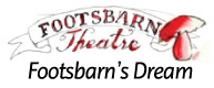 Footsbarn Theatre logo and mushroom