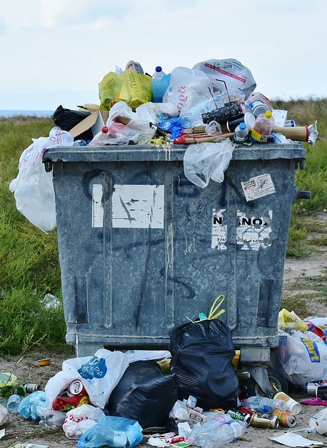 Waste - overflow bin with rubbish