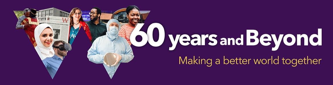 Banner for Warwick 60th Year