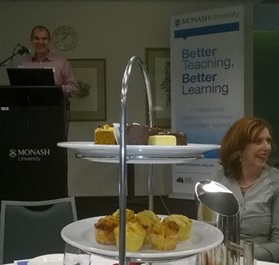 Dr Nick Monk talking at the launch of the Monash Education Academy