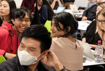 Students laughing