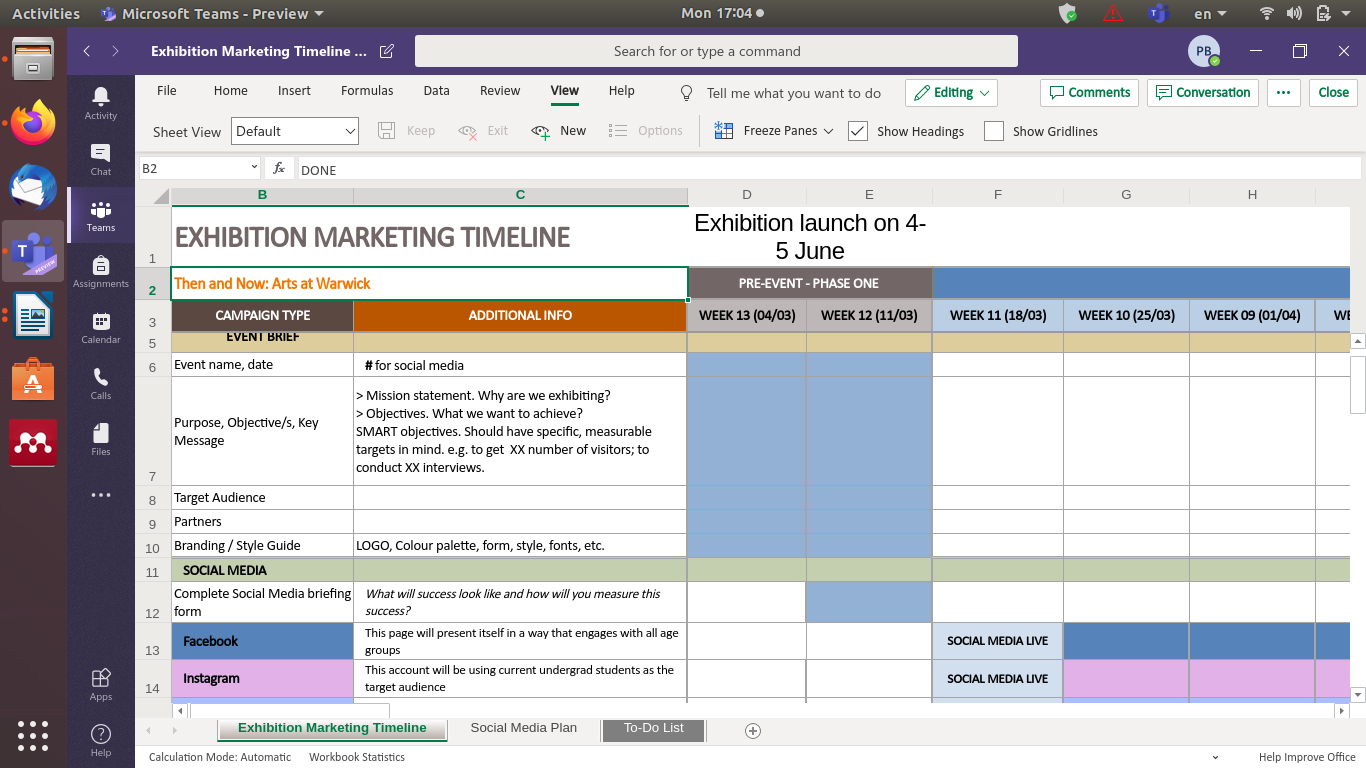 Fig.1: Digital Team’s timeline