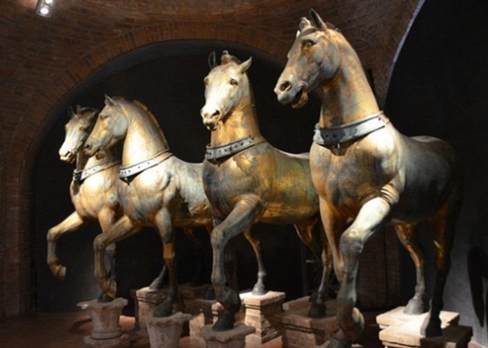Figure 1: Bronze Quadriga on display at St. Mark's Basilica, Venice