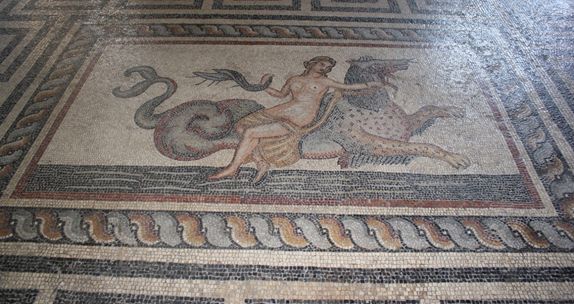 Figure 10: Mosaic of Seahorse and Nymph, Palace of the Grand Masters, Rhodes