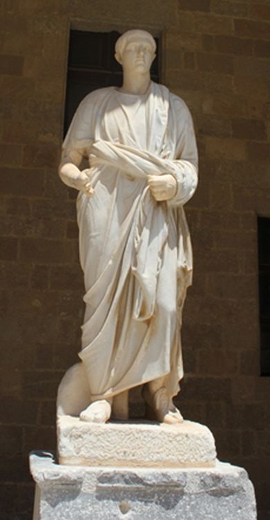 Figure 13: Statue from the Odeon, Kos, in the courtyard of the Palace of the Grand Masters, Rhodes