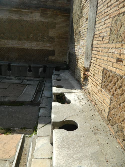 Figure 1: Public toilets from Ostia at the Forum baths
