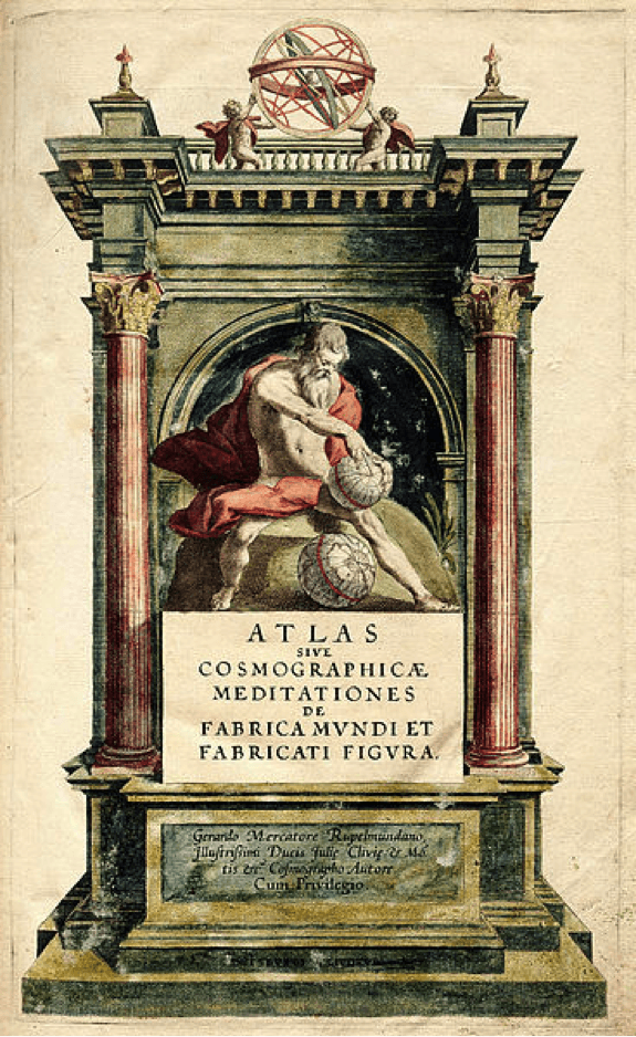 Figure 3: Frontispiece of Gerardus Mercator's Atlas sive cosmographicae