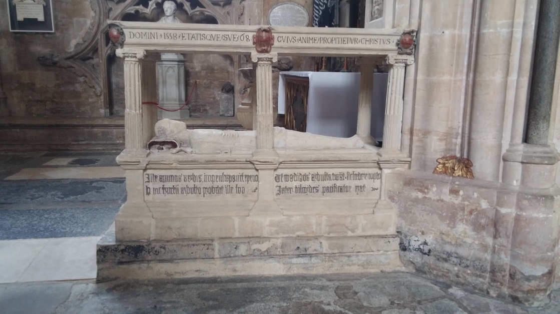 Figure 1: Tomb and effigy of Bishop Paul Bush (d. 1558) located in the north choir aisle in Bristol Cathedral