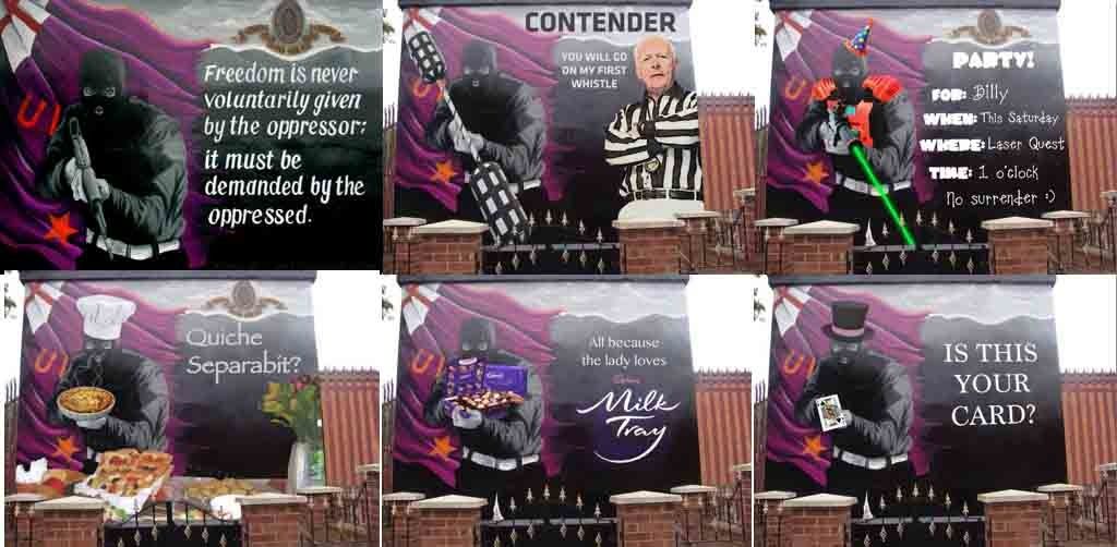 Photoshopped parodies of the UVF mural of 2013