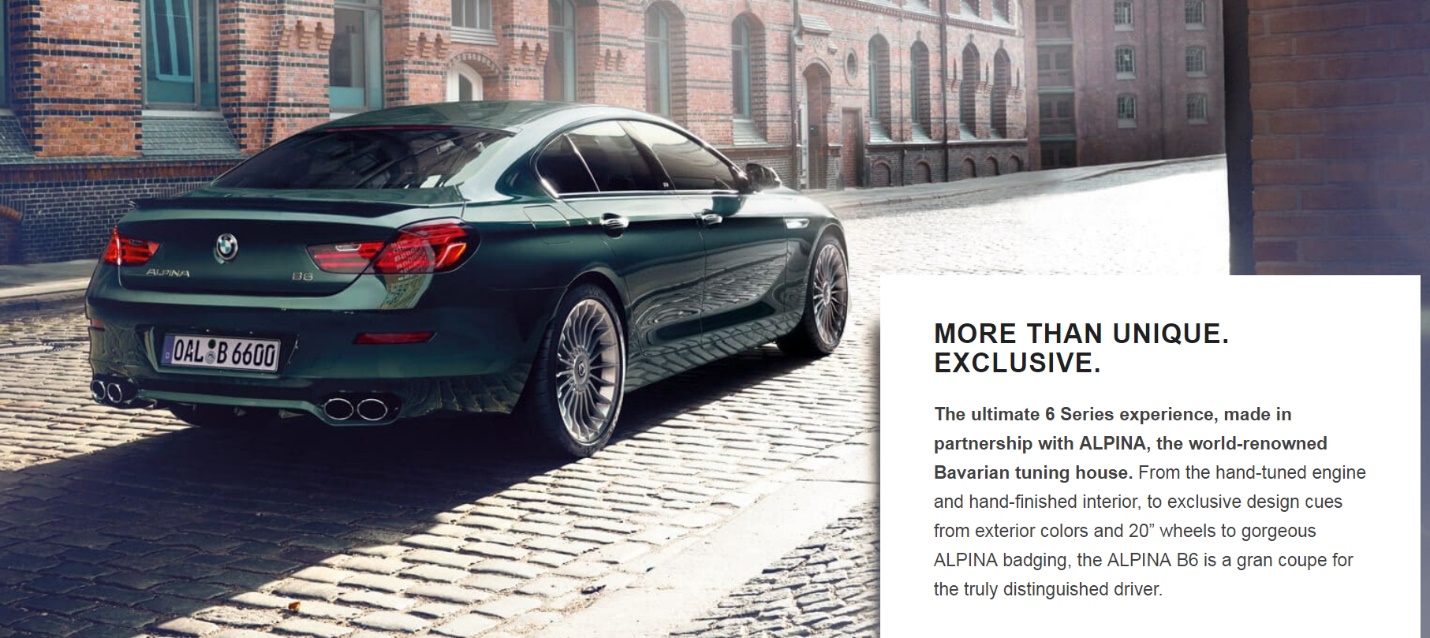 Figure 4: Online Advertisement for BMW Series 6. 
