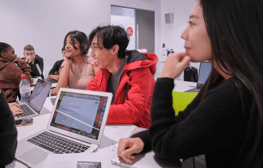 Students enjoying a meeting