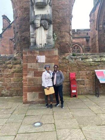 Chinwe and Tolu visit Coventry Cathedral