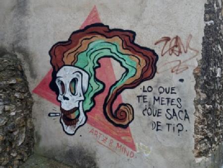 A Spanish graffiti in El Pla.