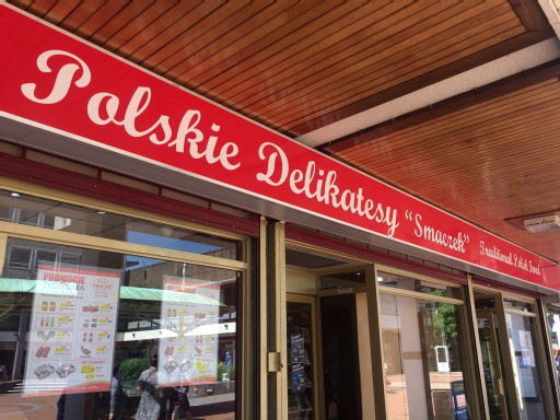 Polish language restaurant sign