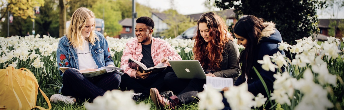 Students studying on Warwick Campus