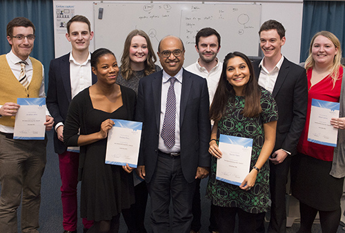 The team who won the Felicity Smith Group Prize with Professor Sudhesh Kumar