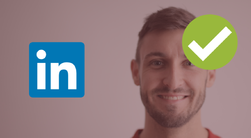 Headshot with the LinkedIn logo