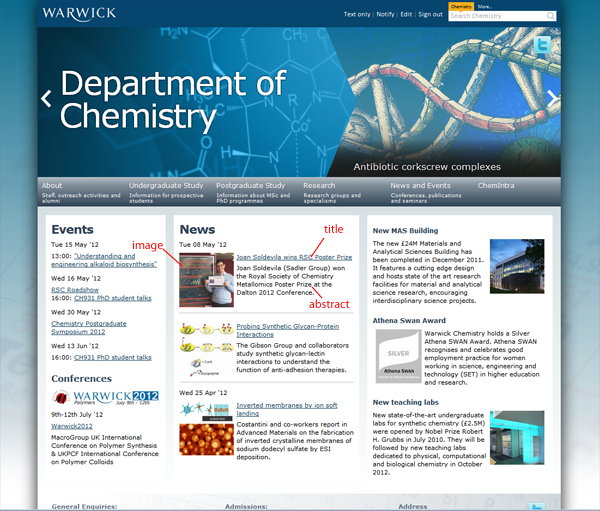 Chemistry homepage