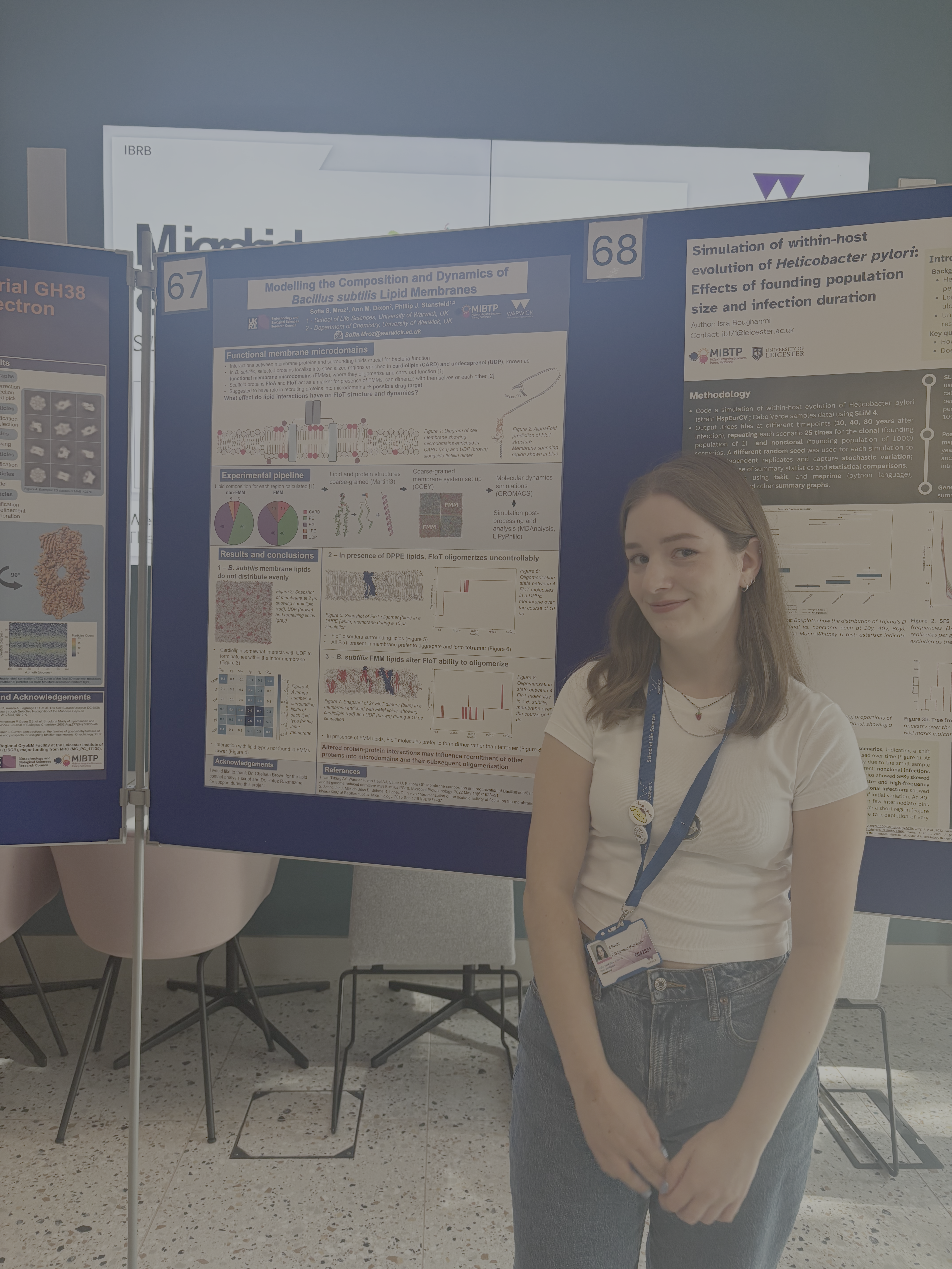 Me with a poster of my mini-project work