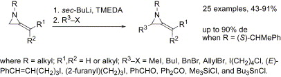 Generation and electrophilic substitution reactions of 3-lithio-2-methyleneaziridines