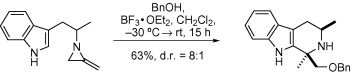 Synthesis of 1,1-disubstituted tetrahydro-β-carbolines from 2-methyleneaziridines