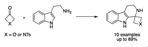 Pictet–Spengler reactions of oxetan-3-ones and related heterocycles