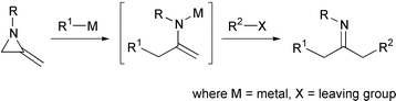 Generation of metalloenamines by carbon–carbon bond formation: ring opening reactions of 2-methyleneaziridines with organometallic reagents