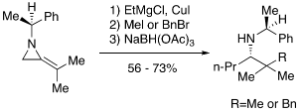 Multi-component Reactions of 2-Isopropylideneaziridines: Application to the Synthesis of Enantiopure Neopentylamines