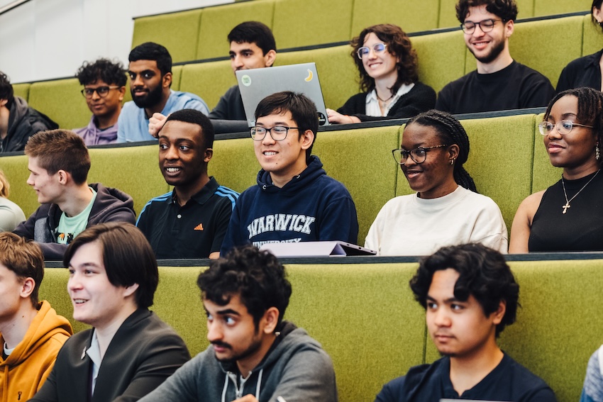 Students in a lecture.