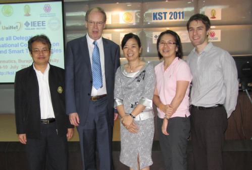 Dr Krisana Chinnasarn (the main conference organiser on the left), Dr Steve Russ and three Warwick PhD’s (on the right)