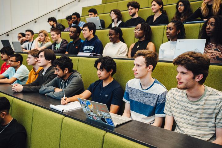 Students in a lecture.