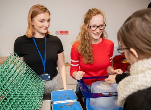 Imogen Gullick and Chloe Newsom at Christmas Lectures 2019