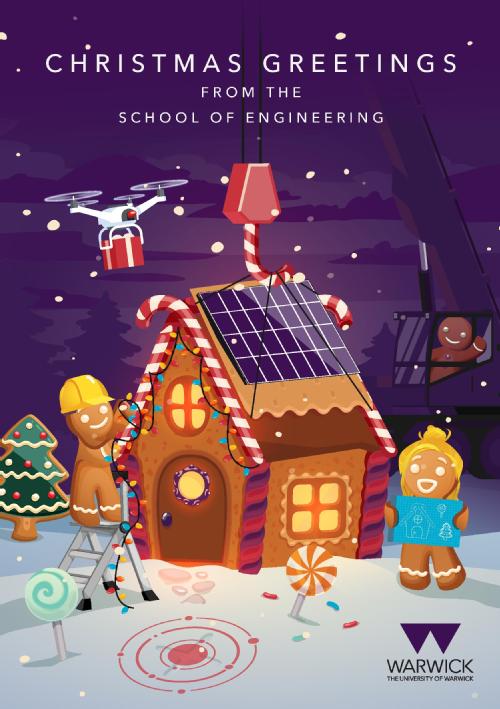 Image shows a Christmas card from the  Student Admin Teams.