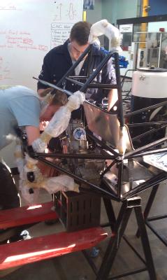 Engine going in