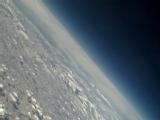 Image taken from the CubeSat's camera shortly before balloon burst
