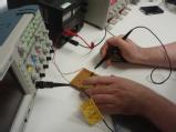 Testing the power circuitry breadboard