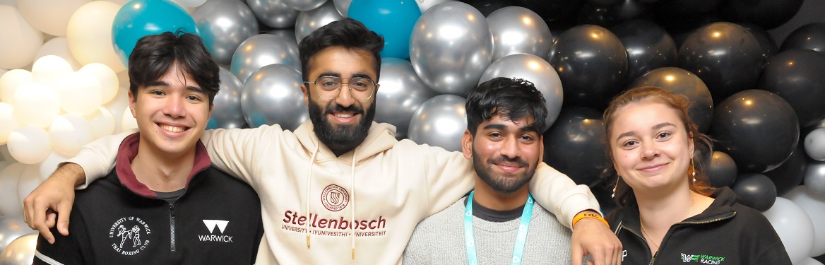 students at party