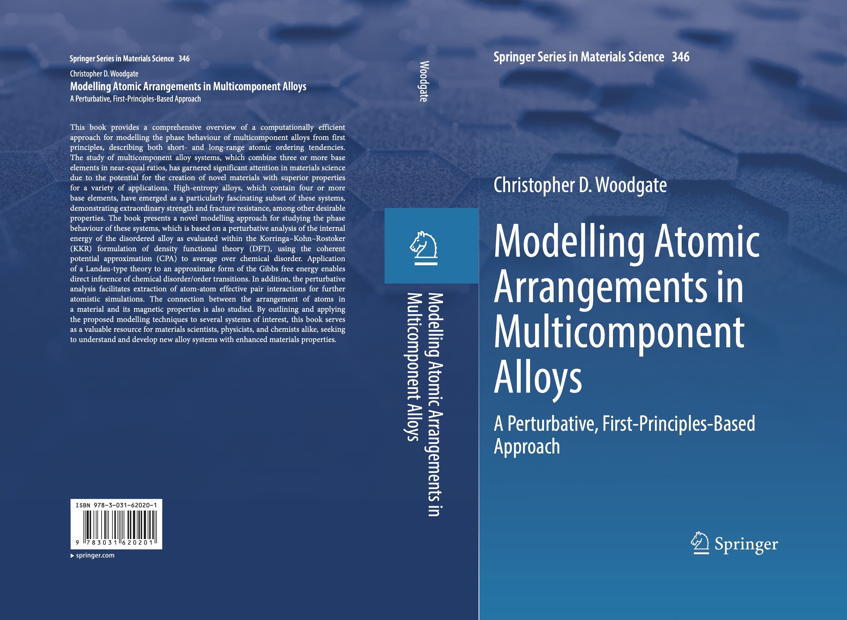 Cover for 'Modelling Atomic Arrangements in Multicomponent Alloys: A Perturbative, First-Principles-Based Approach'