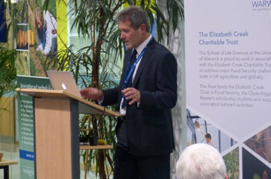 Professor Murray Grant speaking about Food Security 