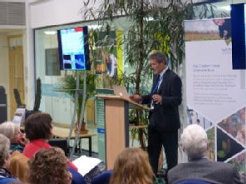 Prof Murray Grant delivering Food Security lecture to the public