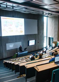 Lecture theatre with students
