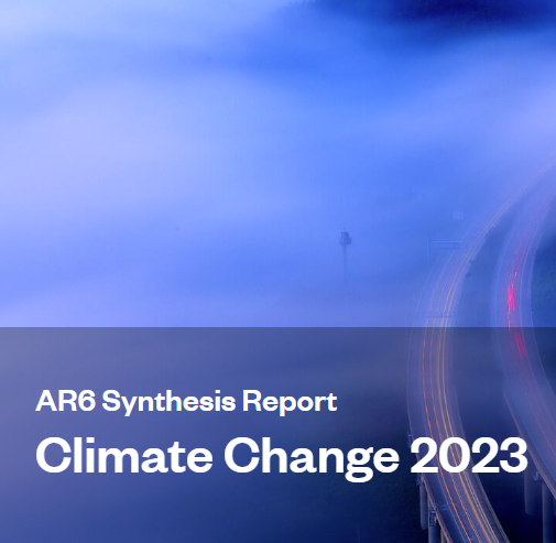 photo of a climate change report from 2023