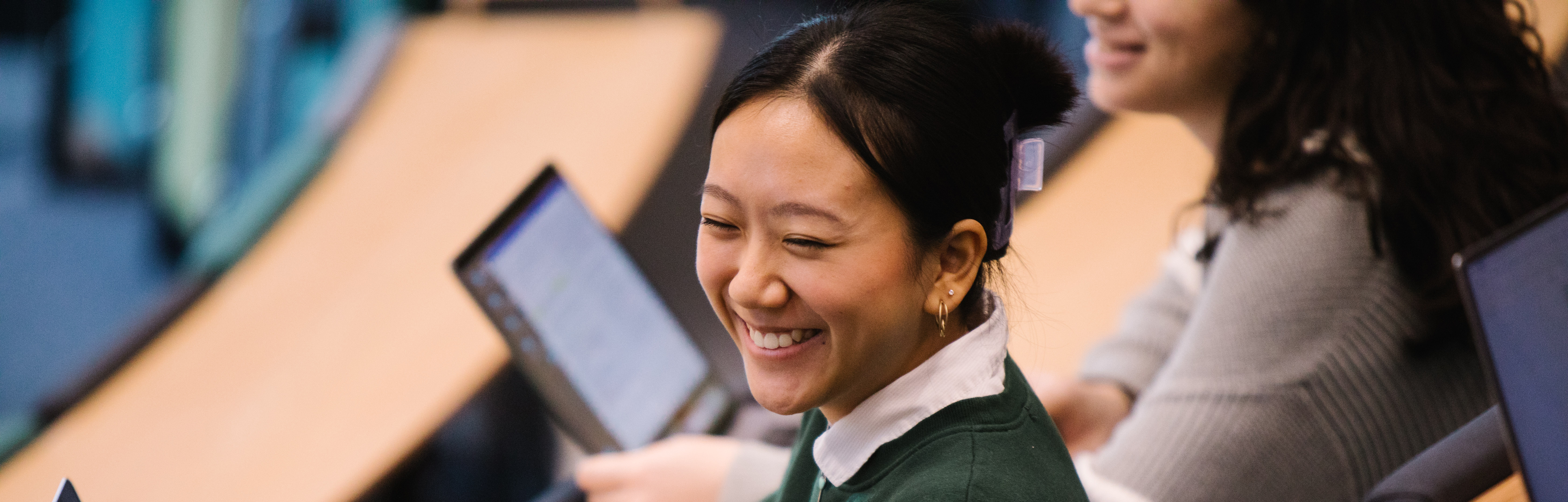 Smiling student