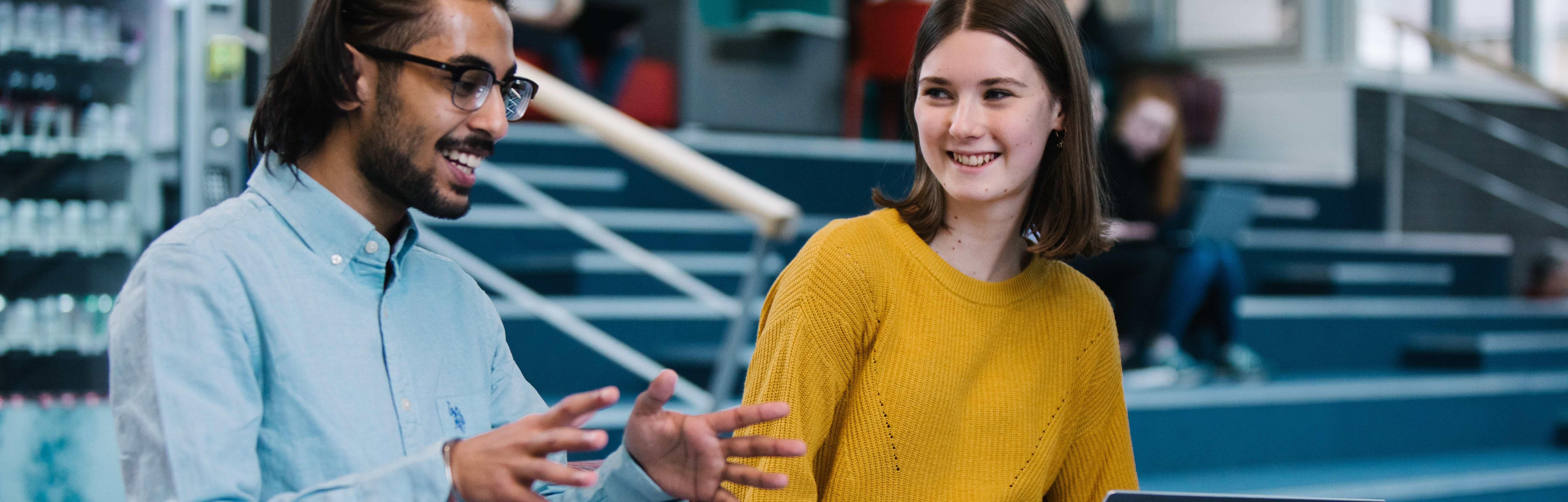 Two students chatting