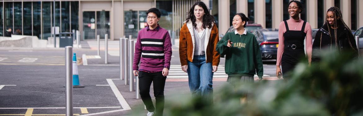 Group of students walking