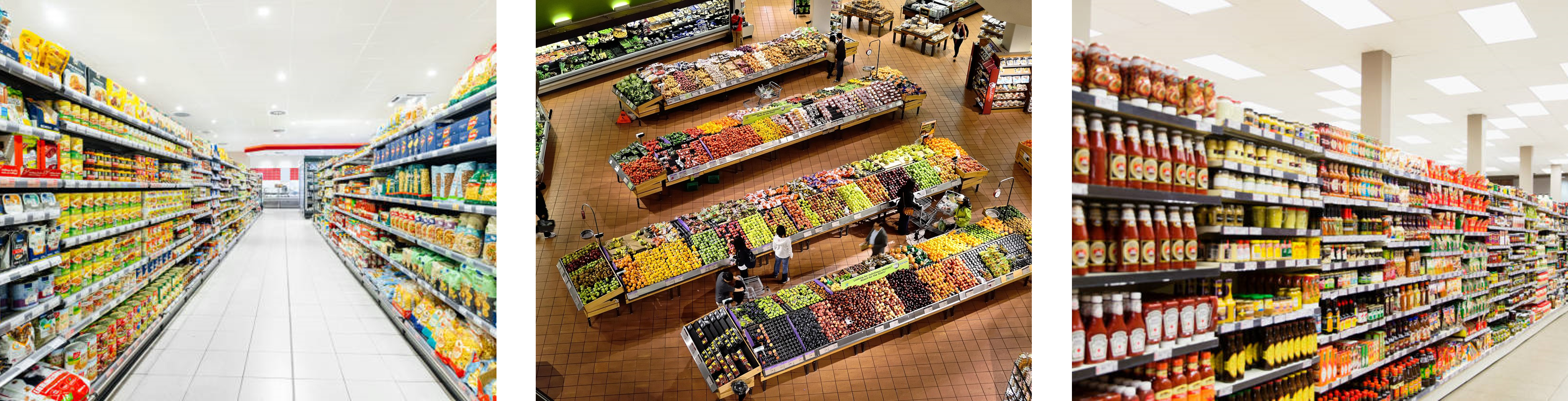 3 Supermarket shelves